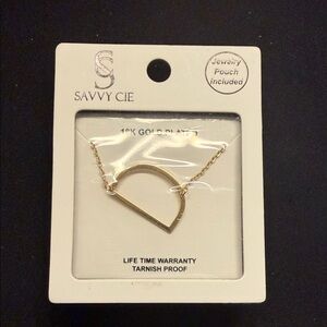 Savvy Cie Gold Plated Arc Necklace